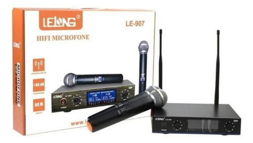 Microfone Duplo Digital Sem Fio Profissional Uhf P Palestras