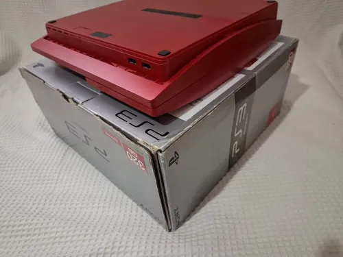 Playstation 3 Slim Scarlet Caixa Cib Serial Bate Cech 3000b