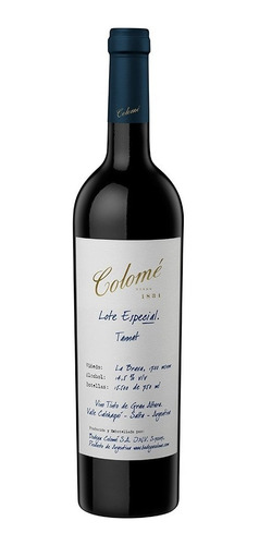 Vino Colome Lote Esp. Tannat