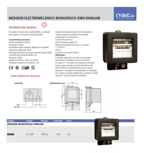 Medidor De Luz Monofasico Tbcin