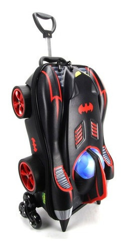 Imagem 2 de 8 de Mochilete Batman Batmovel 3d Maxtoy Diplomata 3805pm19