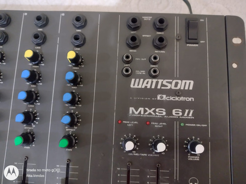 Mesa De Som 6 Canais, Mix De Som, Ciclotron, Whattson Mxs 6 (Usado)