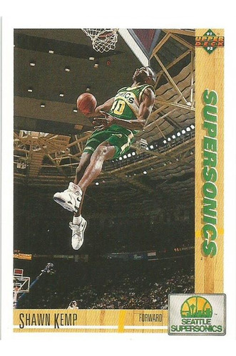 Barajita Shawn Kemp Upper Deck 1991 #173 Supersonics