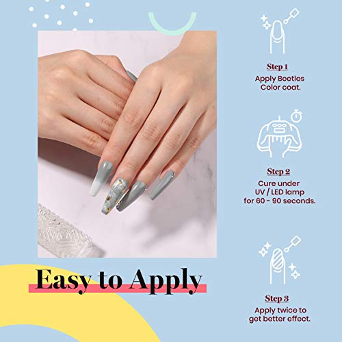 Esmalte De Uñas De 15 Ml Color Gris Para Manicura Artistica Gris