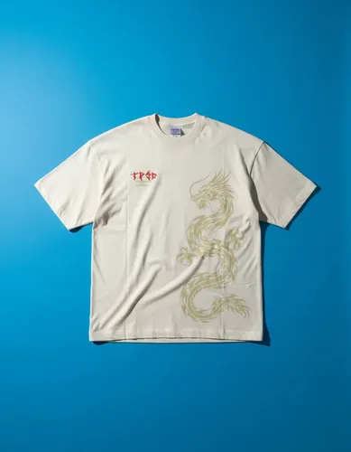 Camiseta Trip Side Bege Oversized Dragão Novidade Street Sk8