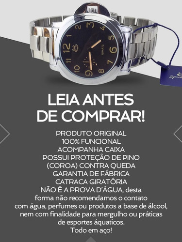 Relógio Masculino Spaceman Orizom Analógico + Caixa Rospd13