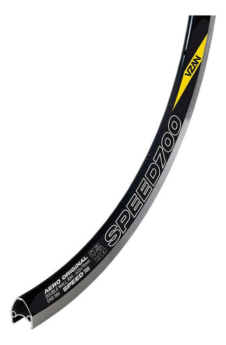 Aro 700 Speed 700c 32 Furos Vzan Bike Preto