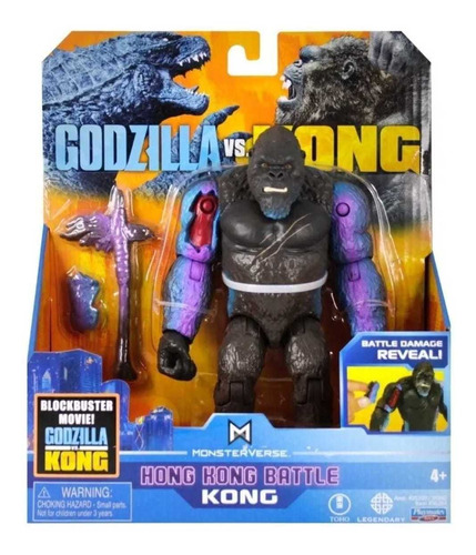 Godzilla Vs Kong Batalla Hong Kong 15cm Kong Con Hacha 