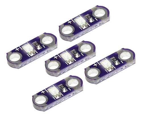 Pack 5pcs Módulo Led Smd Lilypad Colores 3.3 A 5v Arduino