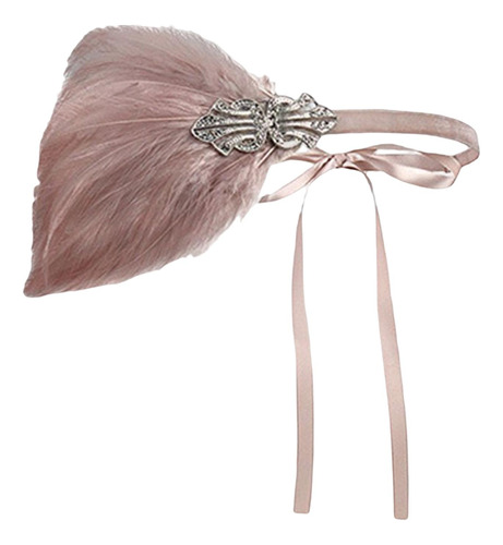 1920s Flapper Headband Feather Headpiece Photo Props Para