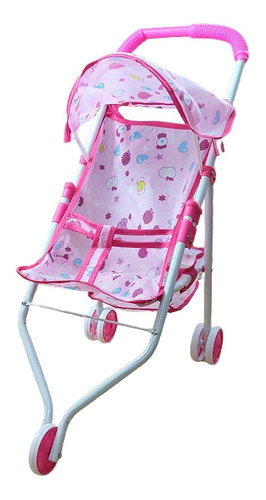 Cochecito Coche De Paseo Muñecas Bebe 3 Ruedas Plegable 