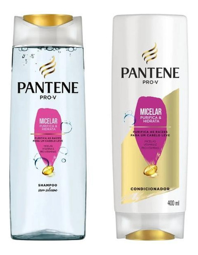 Kit Shampoo + Condicionador Pantene 400ml Micelar