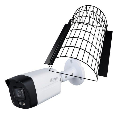 Dahua Cámara Bullet Hfw1239tlm-plus-atenea1 Full Color 2 Mp Con Protección Antivandálica Y Letrero Disuasivo Super Adapt Wdr Real 130 Db Microfono Integrado Lente De 3.6mm Led 40m Hfw1239tlm Ip67