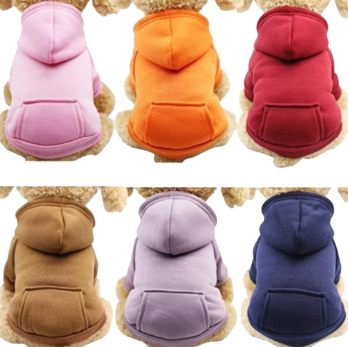 Polerón Con Gorro Ropa Para Mascotas Perros Y Gatos Colores