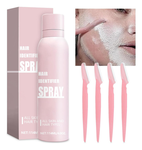Spray Identificador De Vello Facial Lemonsac Depilación Pr Blanco