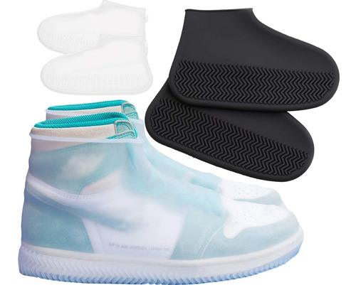 Imagen 1 de 9 de Zapatones Silicona Cubre Calzado Protecc Sanitario Lluvia ++
