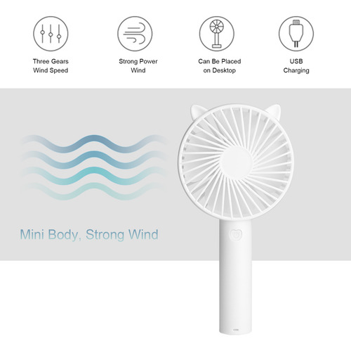 Miniventilador Portátil Recargable De 3 Usb Con Interruptor