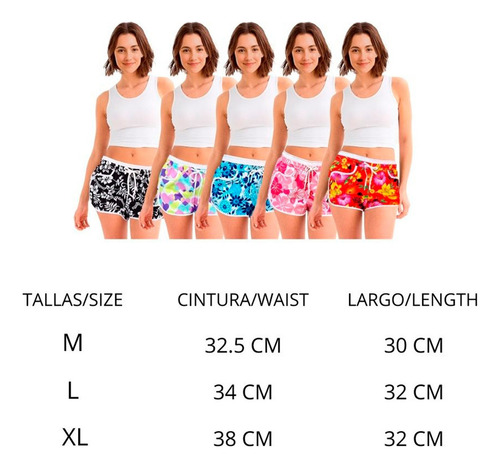Short De Playa Con Bolsas Para Mujer Secado Rápido