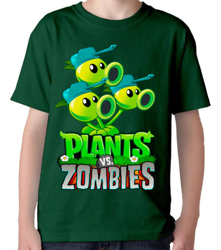 Remeras Camisetas Algodon En 4 Diseños Plantas Vs Zombies 