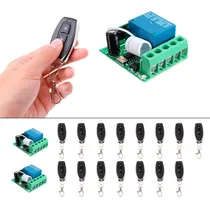 Comprar 2 Receptores Rf 1ch Y 15 Controles 433mhz Domotica, Rele,12v
