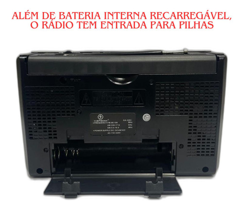 Radio Antigo Retro Bluetooth Am/fm Com Antena Potente Cabo De Energia Bateria Recarregável Usb Cartão