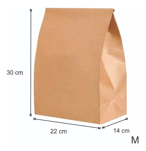 Saco Papel Kraft Delivery 22x14x30 ( Promoção ) 100 Unidades