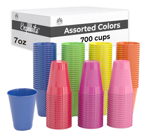 Vasos De Plástico Desechables - 700 Vasos De Plástico De Col