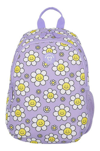 Mochilas Infantiles Saxoline 13 Litros Color Lila Flores