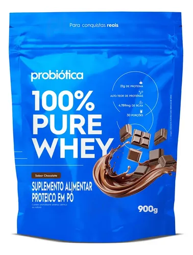 Whey Concentrado 100% Pure Whey Chocolate 900g Probiótica