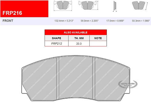 Pastillas De Freno Ferodo Frp216h Caliper Ap Y Doopler