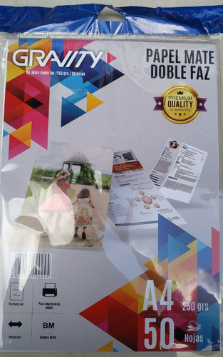 Papel Fotografico Mate Doble Faz 250g A4 X 50 Hojas