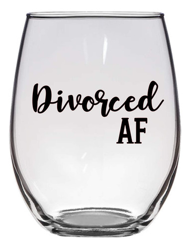 Vaso Vino Divorced Af 21 Onza Regalo Divorcio Engancharse