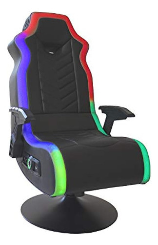 X Rocker, 5152401, Rgb Prism Pedestal Chair 2.1 Dual Con Led Color Black/Grey Material del tapizado x rocker