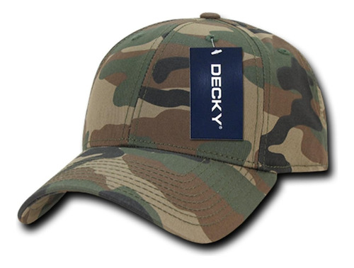 Decky Gorra De Camuflaje De Algodón Relajado, Woodland