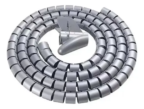 Organizador De Cables En Espiral 2x3 M - Diámetro 22/28 Mm, Incluye Bridas Y Clips, Blanco