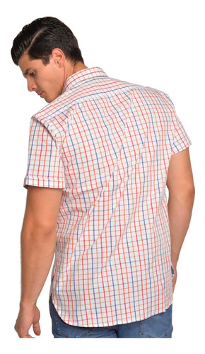 Imagen 6 de 6 de Camisa Hombre Manga Corta Cuadros Multicolor