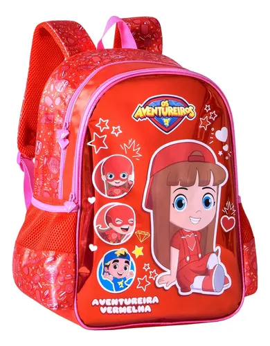 comprar Mochila De Costas Gi Aventureira Beijinho Luccas Neto Desenho do tecido Gi Neto