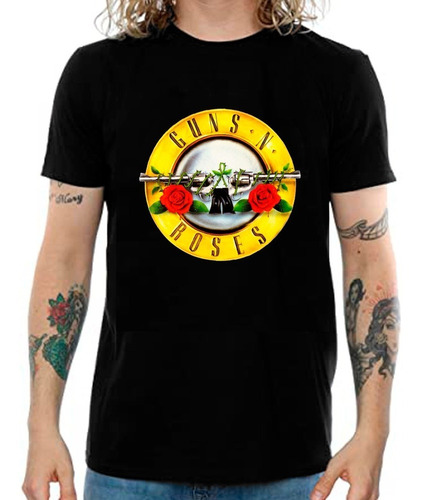 Franela De Rock Guns N Roses Estampada Para Dama Y Caballero