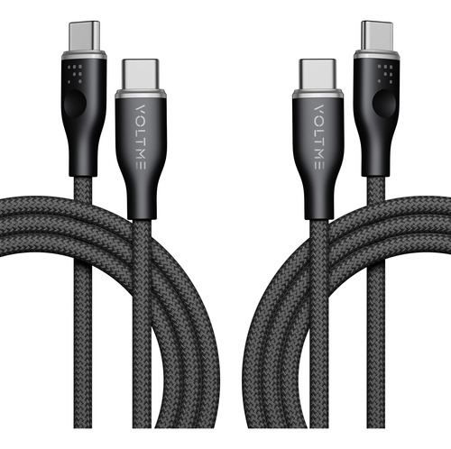 Voltme Cable Usb C A Usb C (6 Pies 60 W, Paquete De 2), Cabl