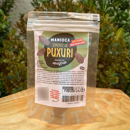Semente Puxuri Manioca 15g Noz Moscada Da Amazônia