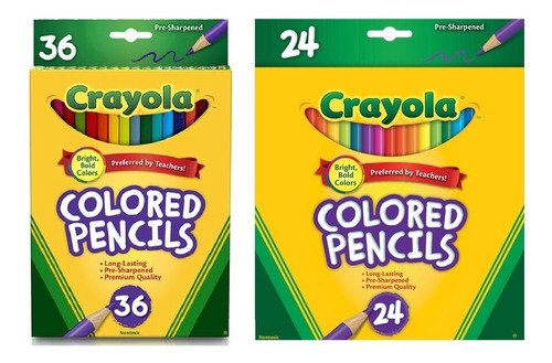 60 Colores Crayola De Punta Fuerte 24 + 36 Puntas Fuerte 