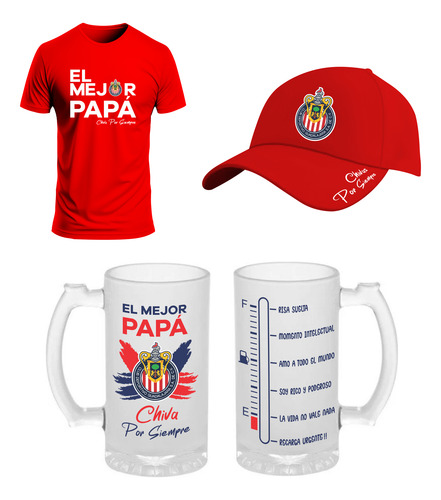 Caja Mdf Regalo Dia Del Padre Combo Playera Tarro Y Gorra