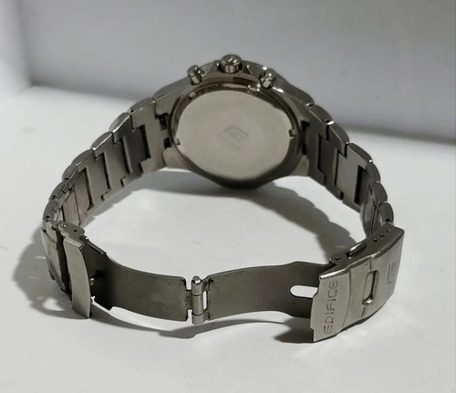 Reloj Casio Edifice Cronógrafo Efr-500 Wr 100m Plateado Plateado Blanco (Usado)
