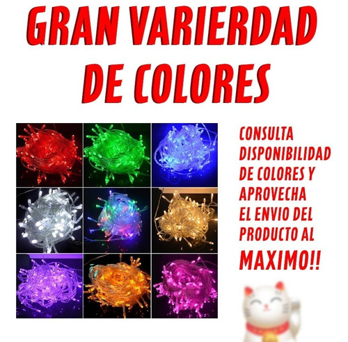 Imagen 7 de 9 de Guirnalda Luz Multicolor Navidad Red 144 Led Transparente