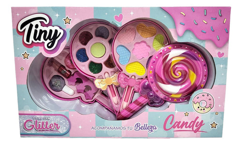 Maquillaje Infantilpaleta Sombra Glitter Labial Esmalte ELG
