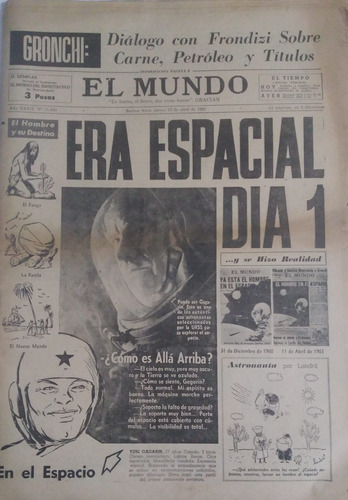 Diario El Mundo 13/4/1961 Era Espacial Dia 1