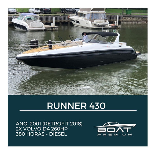 Imagem 1 de 1 de Runner 430, 2001, 2x Volvo D4 260hp - Sessa - Coral