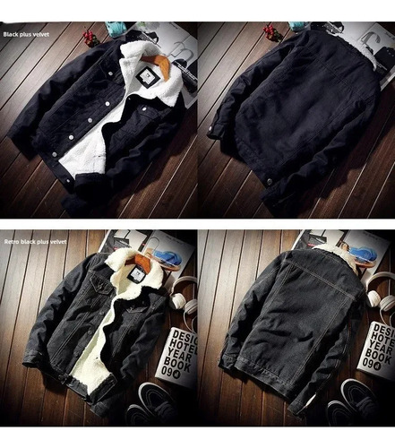 Chaqueta Vaquera Con Forro Polar Para Hombre, Corte Ajustado