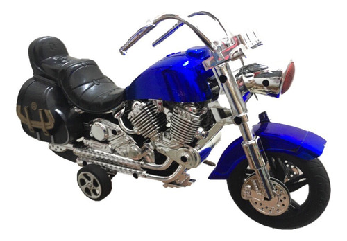 Moto A Fricción Tipo Harley Davison Chopper Grande 