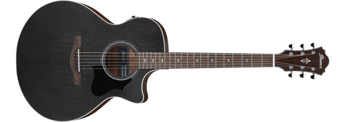 Ibanez Ae140 Guitarra Electro Acustica Tapa Solida Color Weathered Blac Material Del Diapasón Laurel Orientación De La Mano Diestro